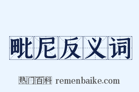毗尼反义词是什么意思的图片